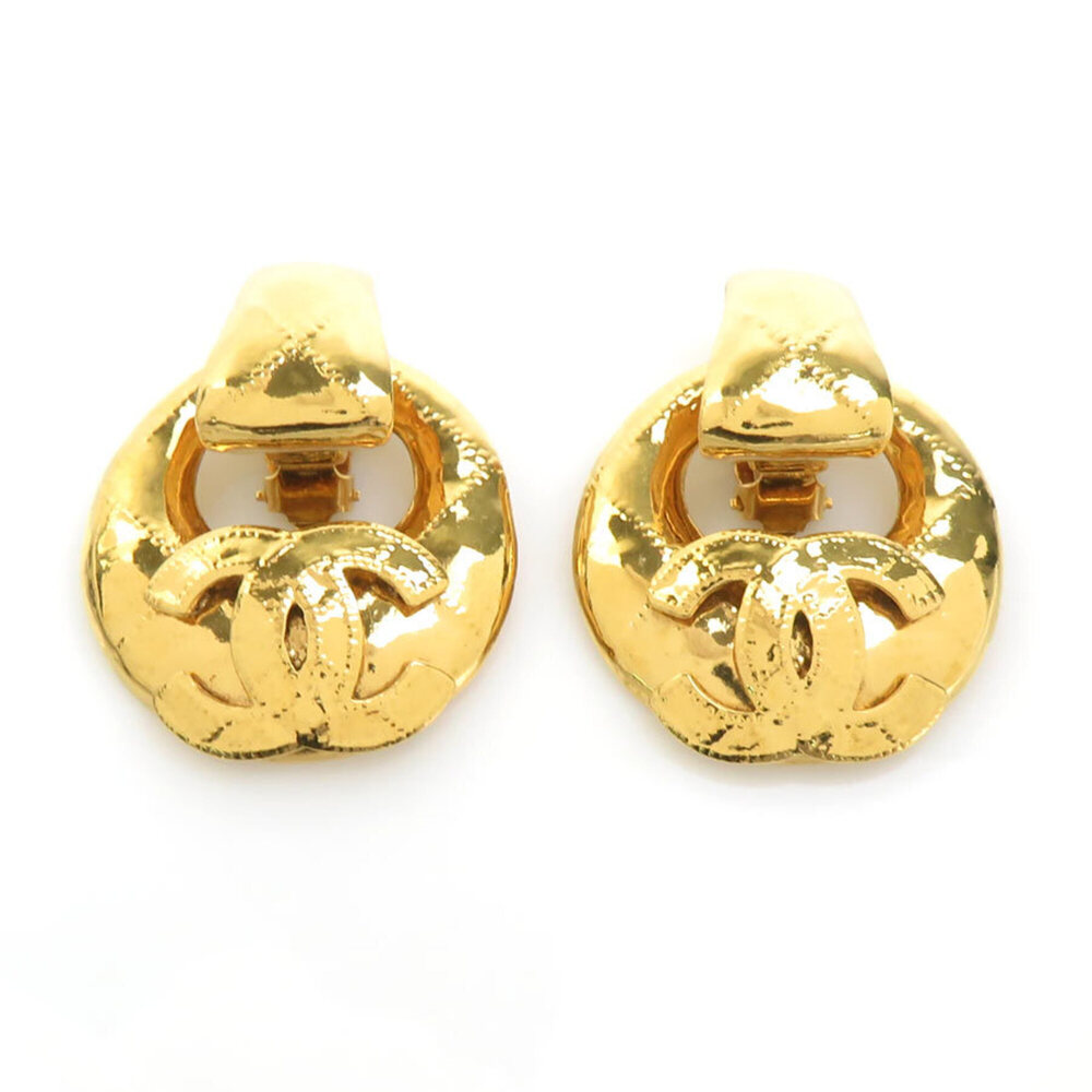 Chanel earrings, metal, gold, women's, h32612g - Picture 4 of 15